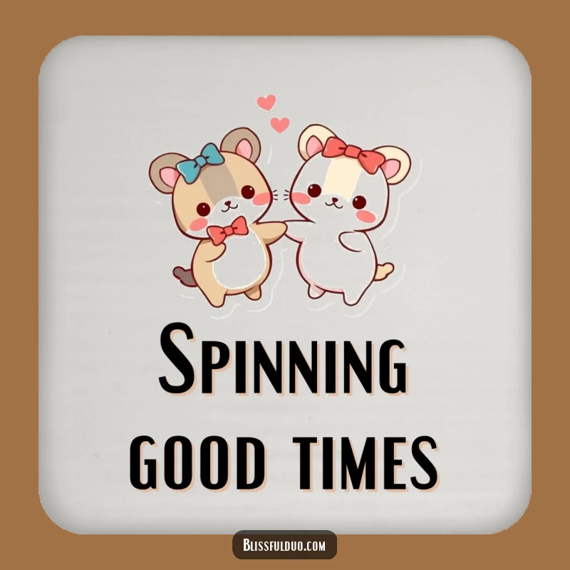Funny Spinning Animal Coasters Set a Charming and Funny Gift