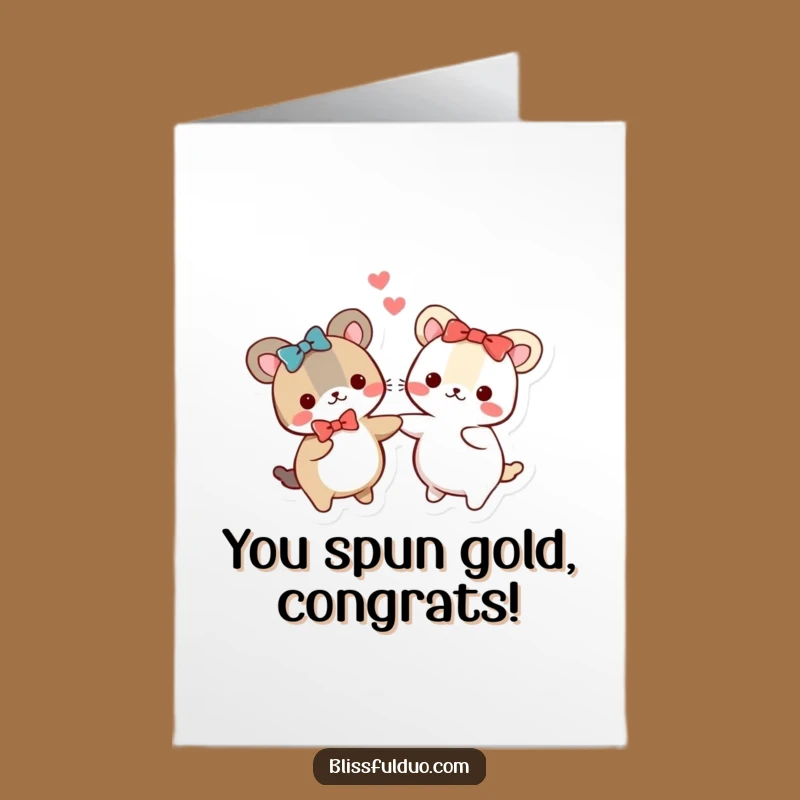 Free Printable Congratulations Card Funny: Spinning Animal Pals, Perfect Downloadable Gift